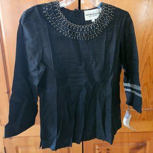 Navy blue Long Sleeve Top